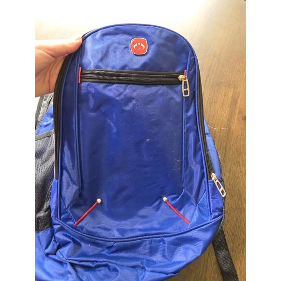 Blue Laptop Backpack with USB Port Lightweight Travel/School Bag - Picture 10 of 16